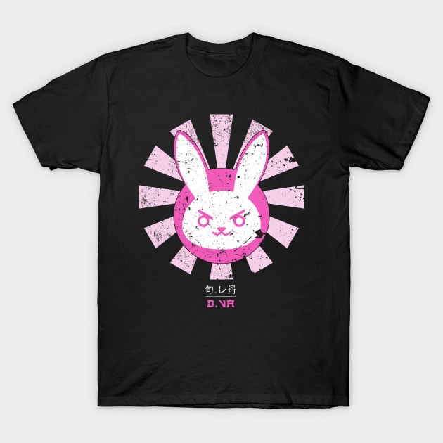 Overwatch D VA Bunny Logo Retro Japanese T-Shirt by Nova5